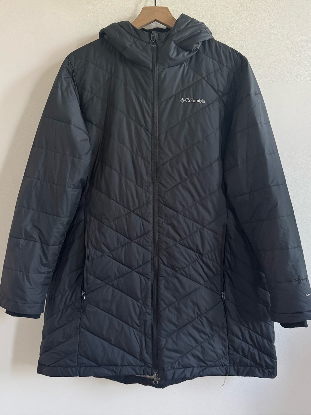 Columbia Black Quilted Hooded Puffer Coat